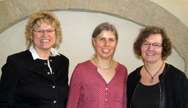 Sonstige Mitarbeiterinnen bei der DBS sind: Ute Neuschwander, Birgit Stroppel, Sonja Buyer (v.l.n.r.)