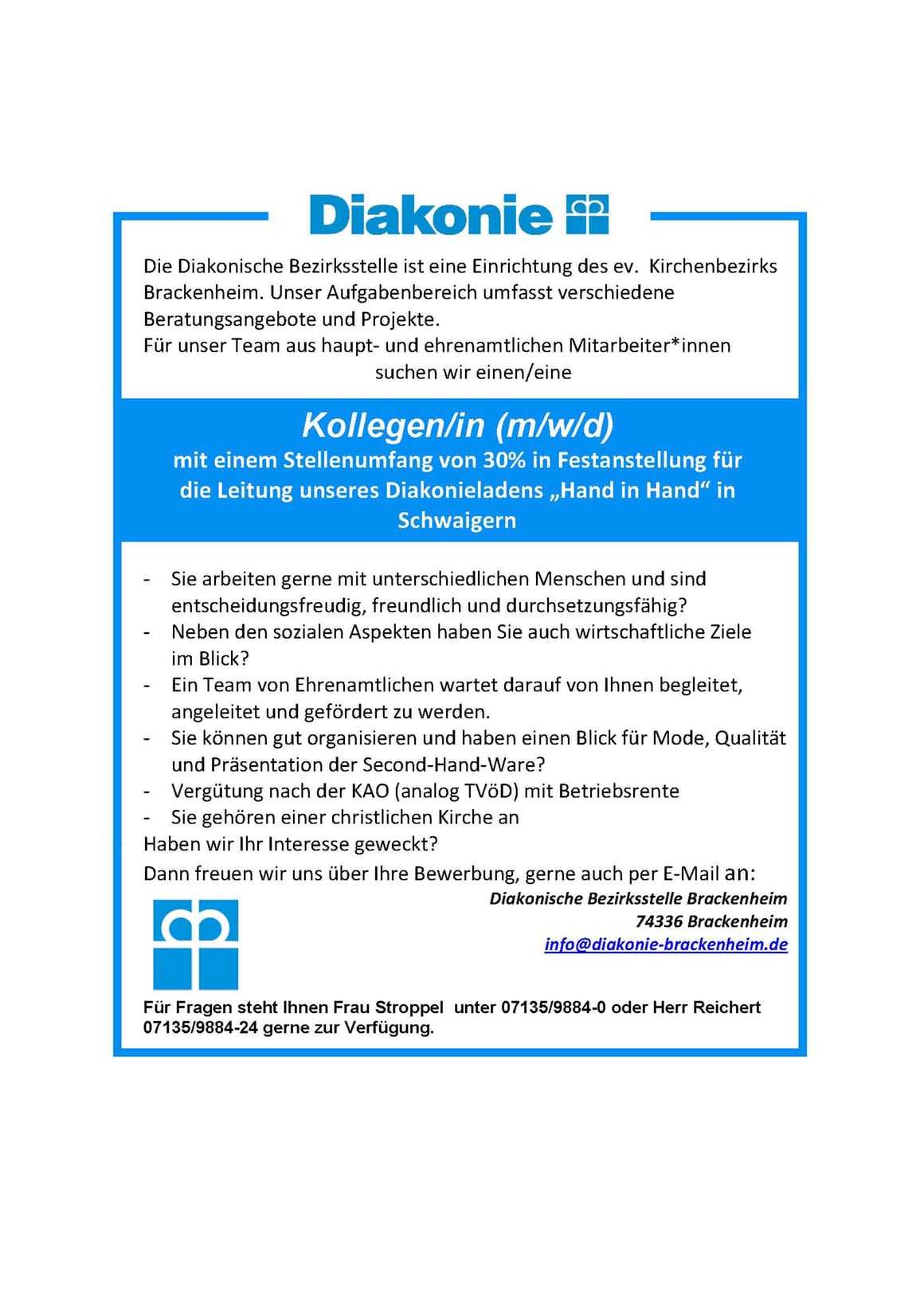 Stellenanzeige Kidi