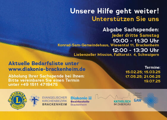 Unsere Hilfe geht weiter